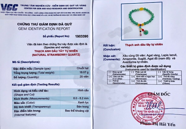 Hình thức giám định đá quý
