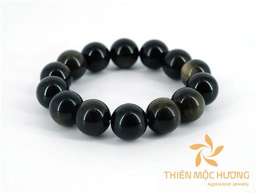 Cách nhận biết đá quý màu đen thế nào? 10 loại đẹp nhất 22 Vòng tay đá hắc diệu phong thủy